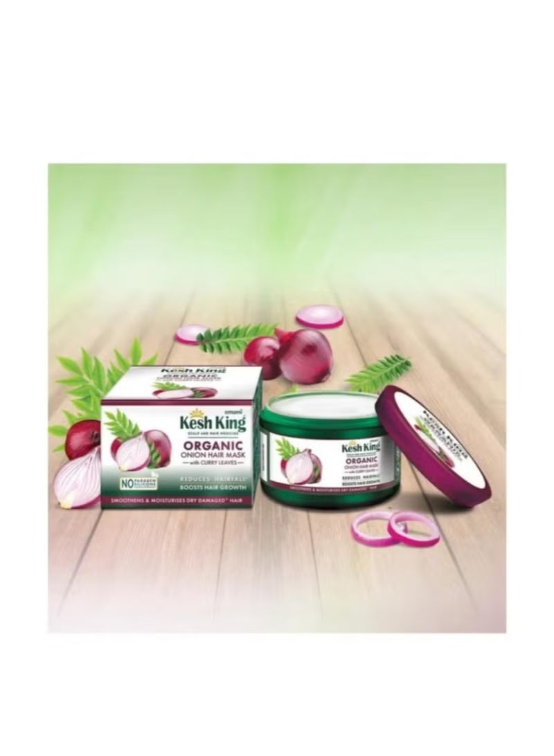 Kesh King Organic Onion Hair Mask with Curry Leaves 200ml - Image 3